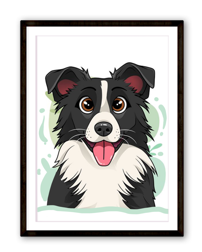 cartoon dog portrait